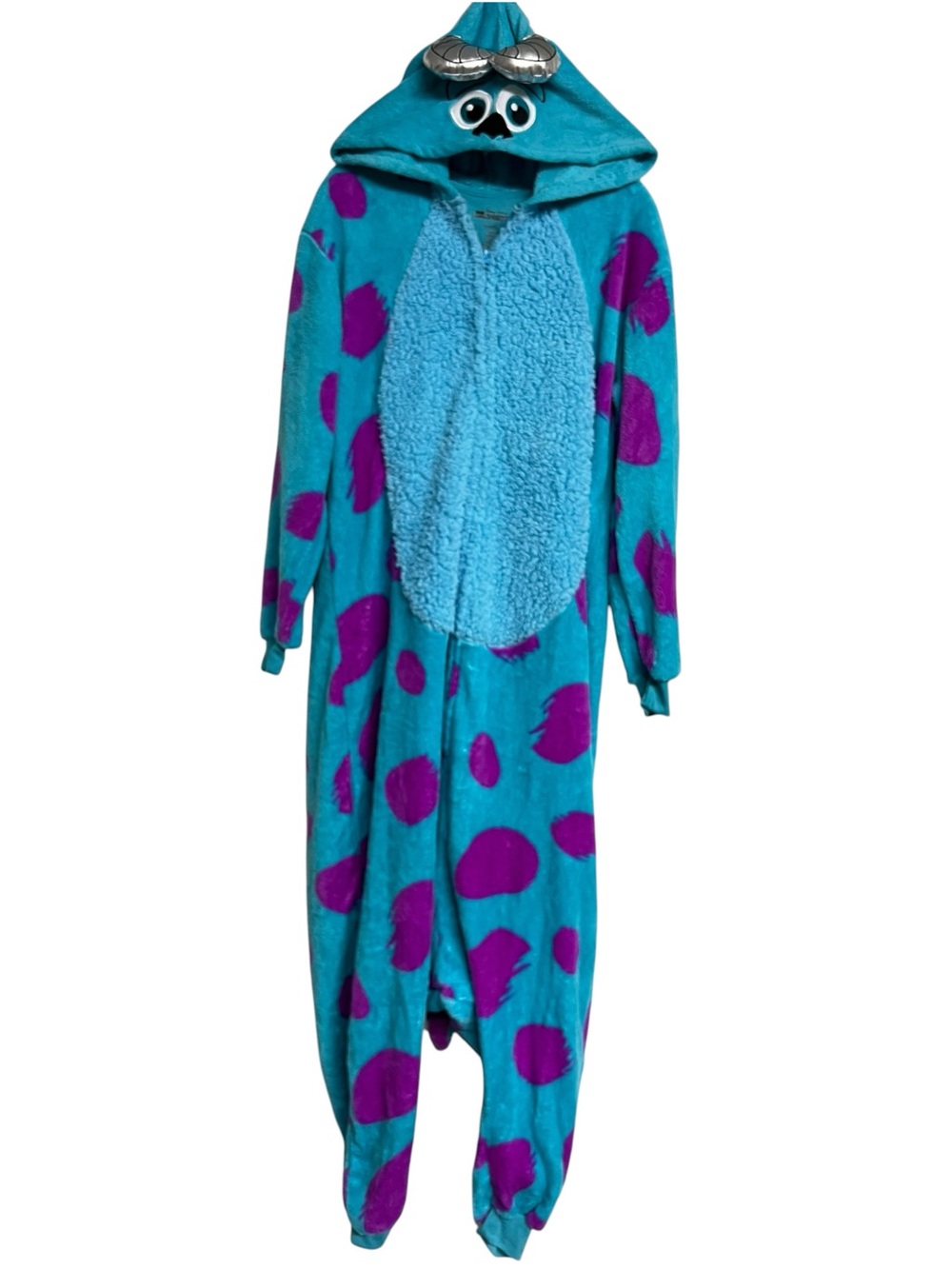 Disney Pixar Monsterโs Inc Sully Hooded Pajamas One Piece Halloween Costume